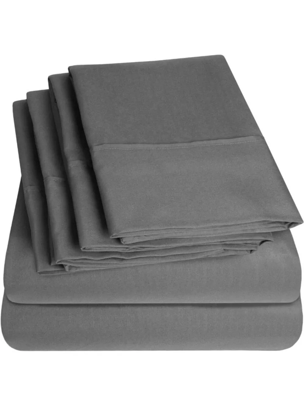 King Size 6-Piece Microfiber Bed Sheet Set - Deep Pocket, Extra Pillowcases